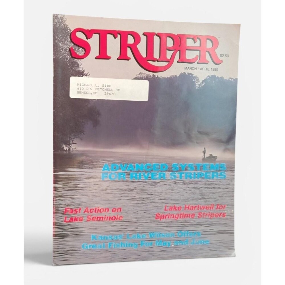Vintage Striper Magazine March April 1990 Vol 13 No 3 River Stripers Fishing 1x